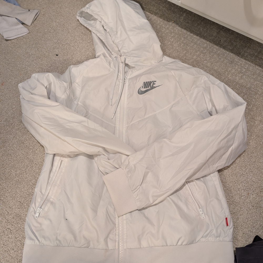 Nike White Hooded Jacket